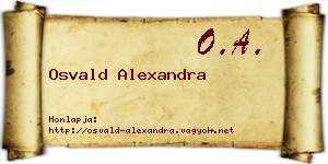 Osvald Alexandra névjegykártya