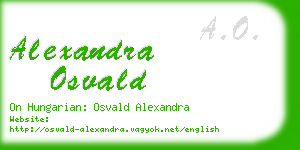 alexandra osvald business card